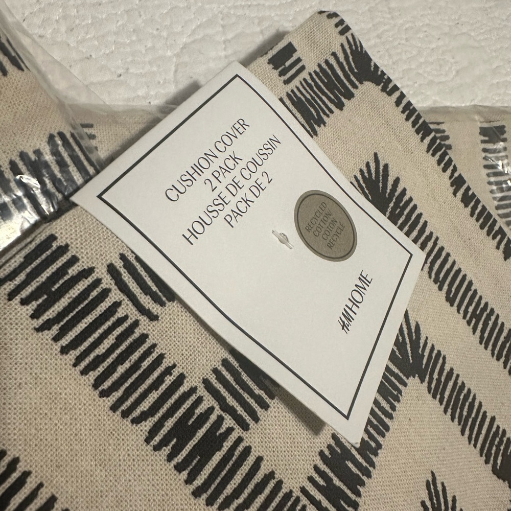 Modern Black and Cream Pillow Cover - 20x20